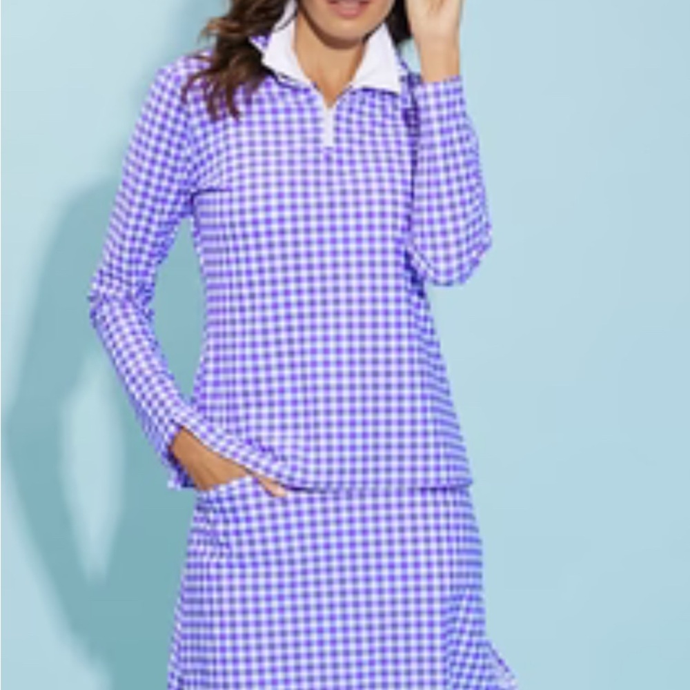 Jude Connally Purple Gingham Sonia Skort | L